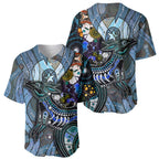 Kangaroo Aboriginal Pattern Dot Art Baseball Jersey