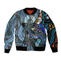 Kangaroo Aboriginal Pattern Dot Art Bomber Jacket