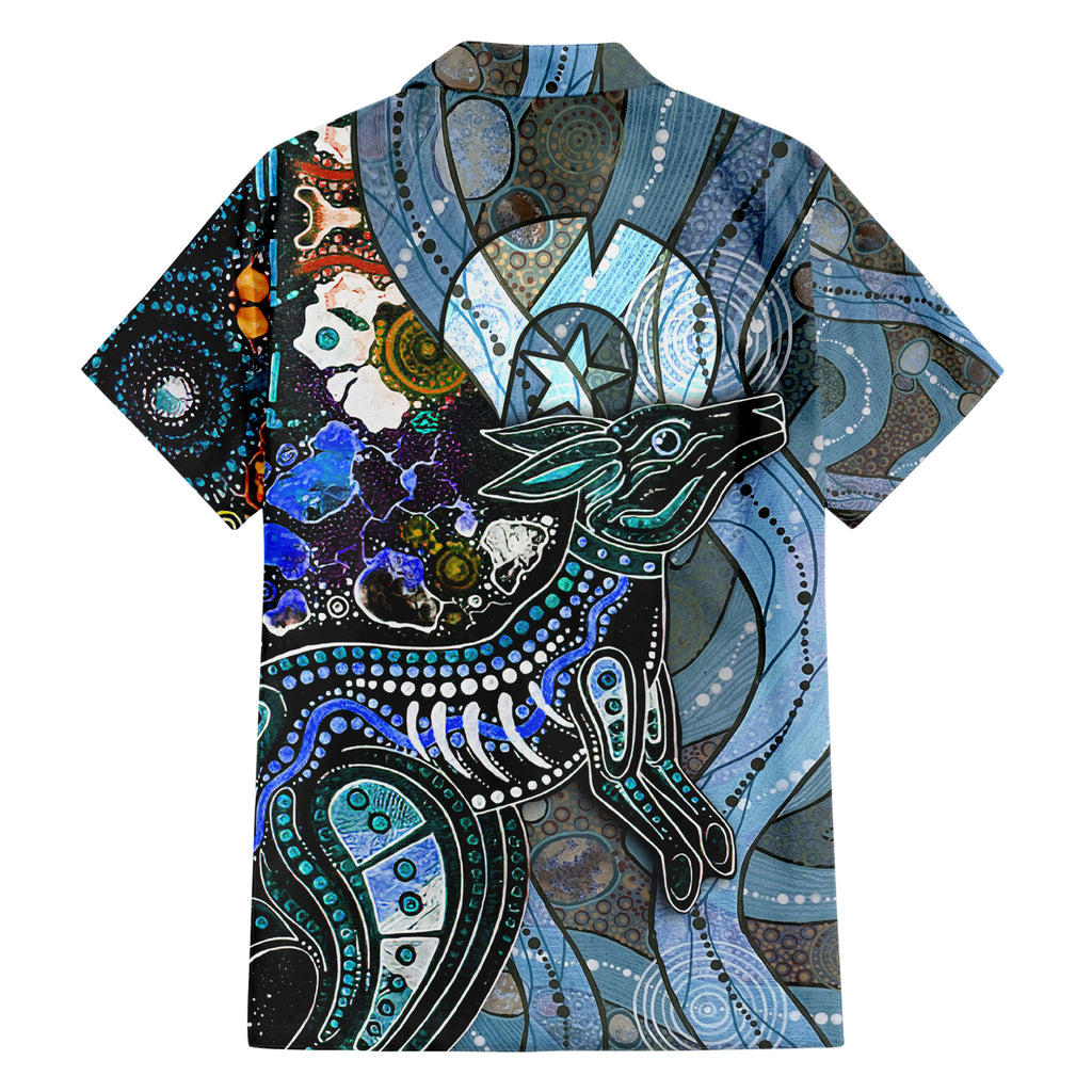 Kangaroo Aboriginal Pattern Dot Art Hawaiian Shirt