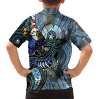 Kangaroo Aboriginal Pattern Dot Art Kid Hawaiian Shirt