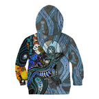 Kangaroo Aboriginal Pattern Dot Art Kid Hoodie