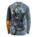 Kangaroo Aboriginal Pattern Dot Art Long Sleeve Shirt
