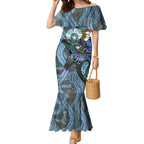 Kangaroo Aboriginal Pattern Dot Art Mermaid Dress
