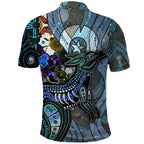 Kangaroo Aboriginal Pattern Dot Art Polo Shirt