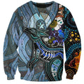Kangaroo Aboriginal Pattern Dot Art Sweatshirt