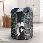 Torres Strait Islander Laundry Basket Flag Feather Headdress Indigenous Dotwork Tribal Art