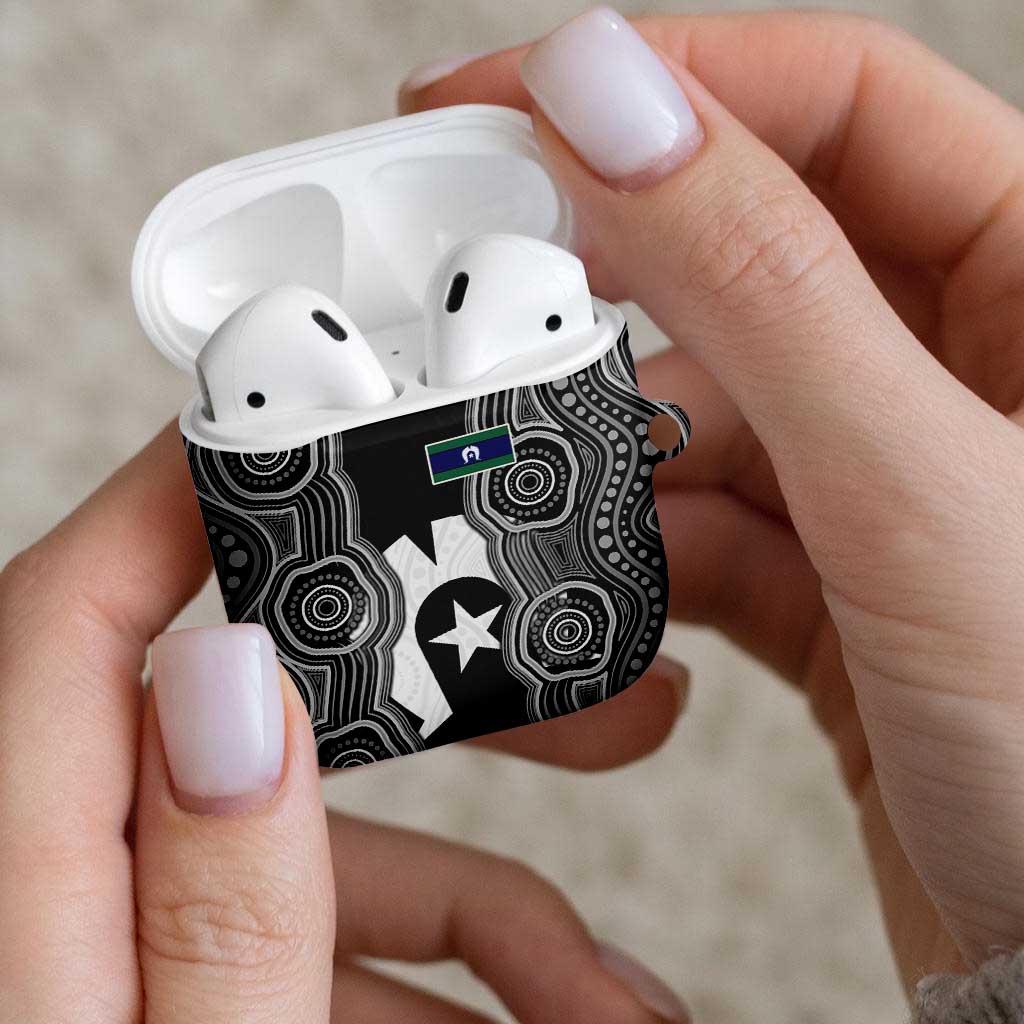 Torres Strait Islander AirPods Case Flag Feather Headdress Indigenous Dotwork Tribal Art