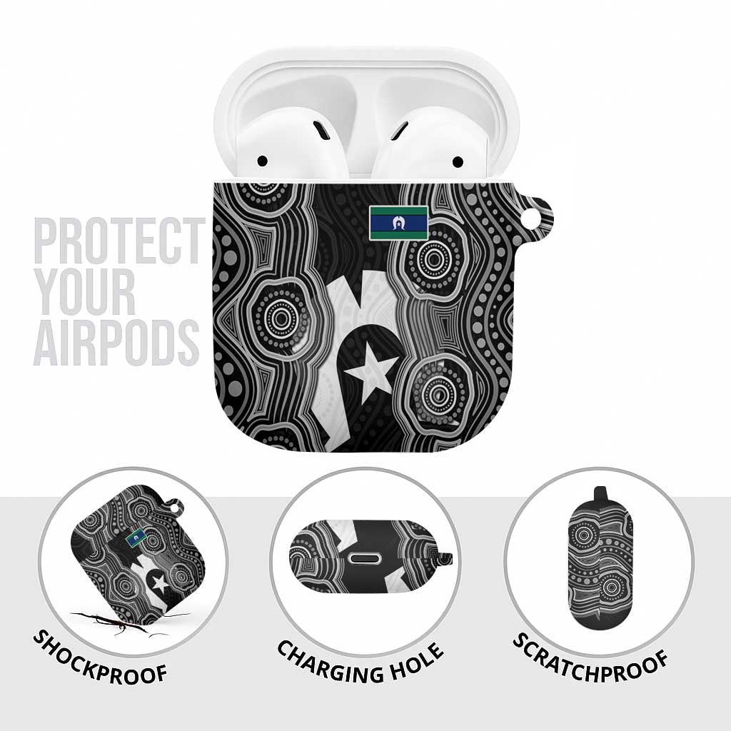 Torres Strait Islander AirPods Case Flag Feather Headdress Indigenous Dotwork Tribal Art
