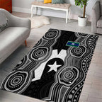 Torres Strait Islander Area Rug Flag Feather Headdress Indigenous Dotwork Tribal Art