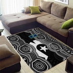 Torres Strait Islander Area Rug Flag Feather Headdress Indigenous Dotwork Tribal Art
