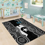 Torres Strait Islander Area Rug Flag Feather Headdress Indigenous Dotwork Tribal Art
