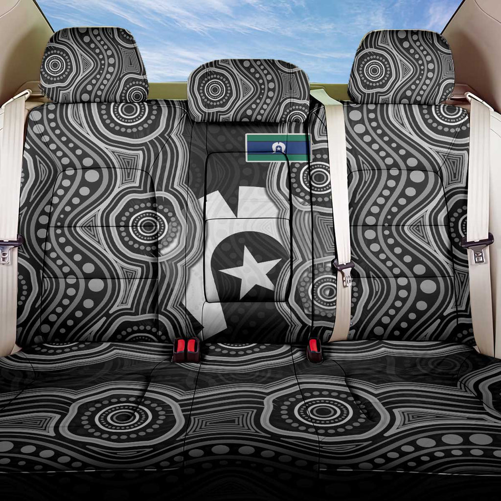 Torres Strait Islander Back Car Seat Cover Flag Feather Headdress Indigenous Dotwork Tribal Art