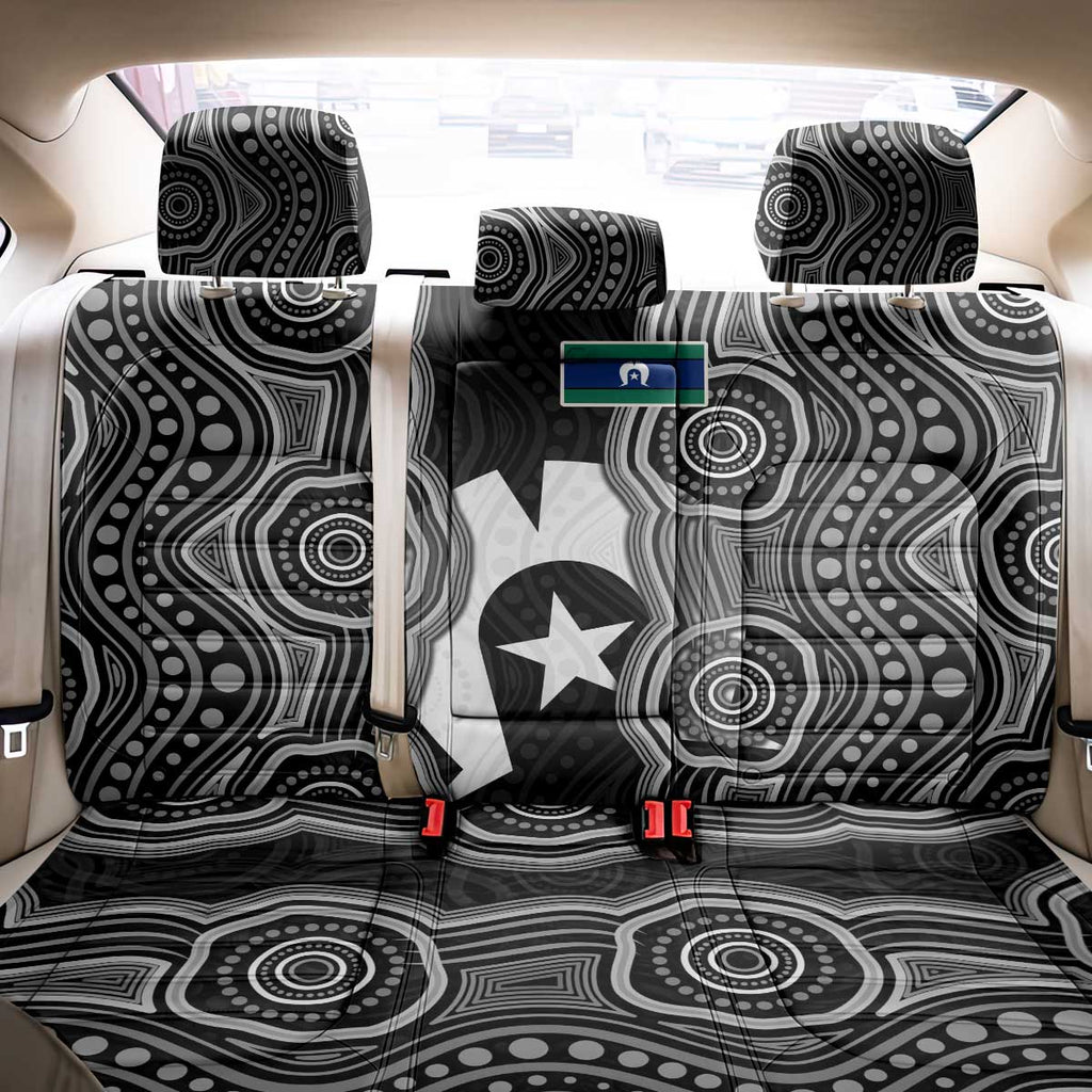 Torres Strait Islander Back Car Seat Cover Flag Feather Headdress Indigenous Dotwork Tribal Art