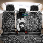 Torres Strait Islander Back Car Seat Cover Flag Feather Headdress Indigenous Dotwork Tribal Art