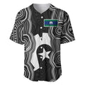 Torres Strait Islander Baseball Jersey Flag Feather Headdress Indigenous Dotwork Tribal Art
