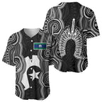 Torres Strait Islander Baseball Jersey Flag Feather Headdress Indigenous Dotwork Tribal Art