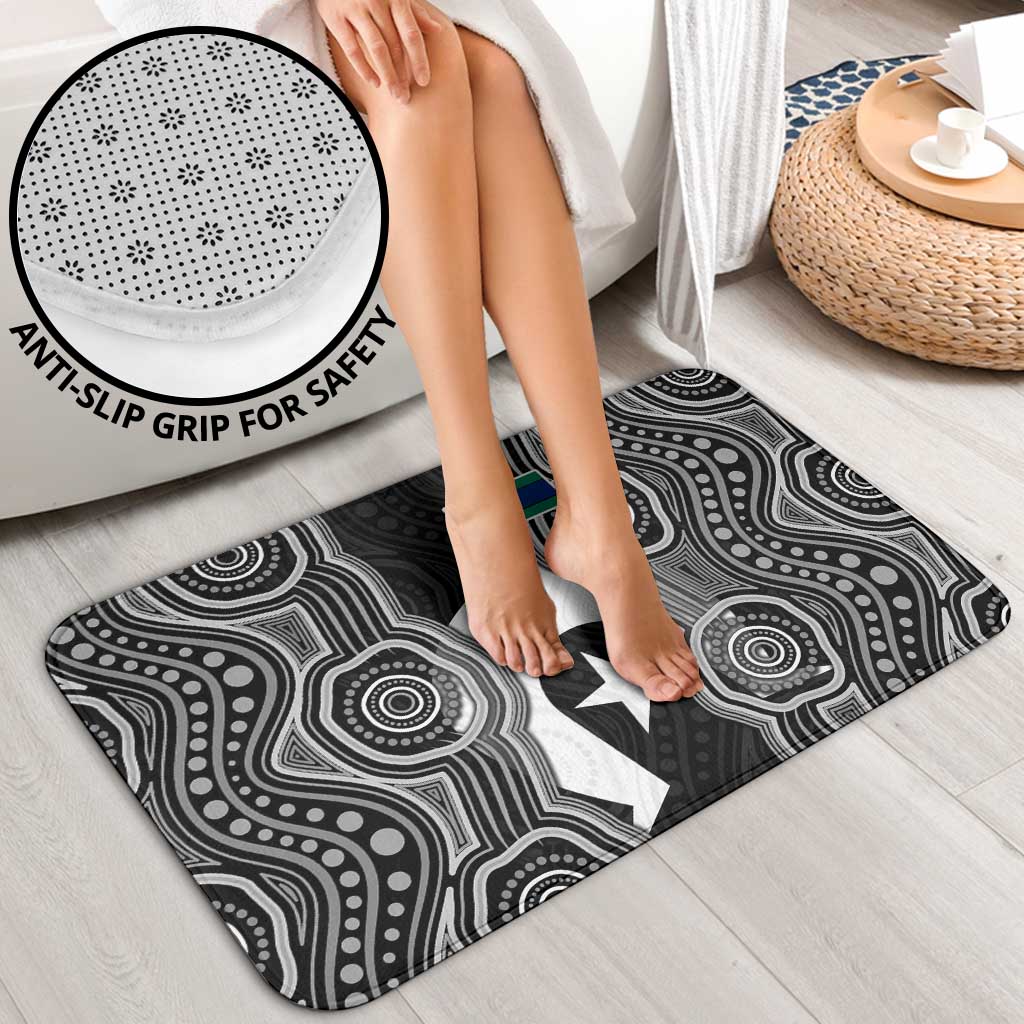 Torres Strait Islander Bathroom Set Flag Feather Headdress Indigenous Dotwork Tribal Art
