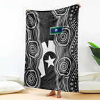 Torres Strait Islander Blanket Flag Feather Headdress Indigenous Dotwork Tribal Art