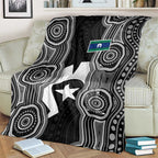 Torres Strait Islander Blanket Flag Feather Headdress Indigenous Dotwork Tribal Art