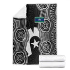 Torres Strait Islander Blanket Flag Feather Headdress Indigenous Dotwork Tribal Art