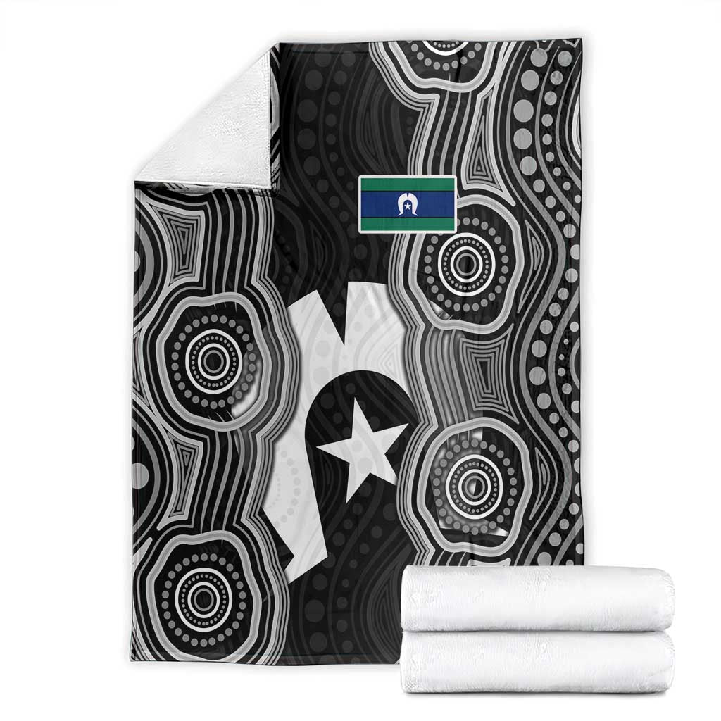 Torres Strait Islander Blanket Flag Feather Headdress Indigenous Dotwork Tribal Art