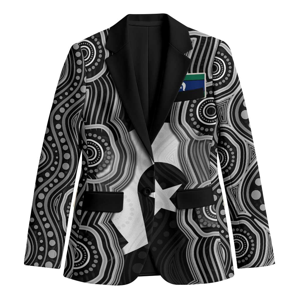 Torres Strait Islander Blazer Flag Feather Headdress Indigenous Dotwork Tribal Art