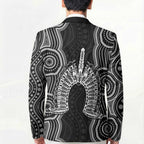 Torres Strait Islander Blazer Flag Feather Headdress Indigenous Dotwork Tribal Art