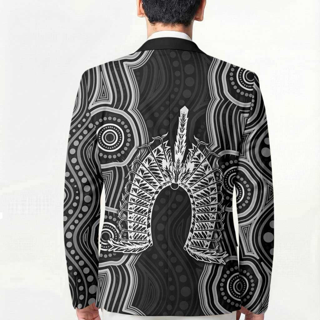 Torres Strait Islander Blazer Flag Feather Headdress Indigenous Dotwork Tribal Art