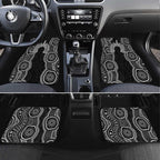 Torres Strait Islander Car Mats Flag Feather Headdress Indigenous Dotwork Tribal Art