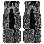 Torres Strait Islander Car Mats Flag Feather Headdress Indigenous Dotwork Tribal Art