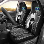 Torres Strait Islander Car Seat Cover Flag Feather Headdress Indigenous Dotwork Tribal Art