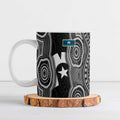 Torres Strait Islander Ceramic Mug Flag Feather Headdress Indigenous Dotwork Tribal Art