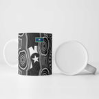 Torres Strait Islander Ceramic Mug Flag Feather Headdress Indigenous Dotwork Tribal Art
