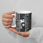 Torres Strait Islander Ceramic Mug Flag Feather Headdress Indigenous Dotwork Tribal Art