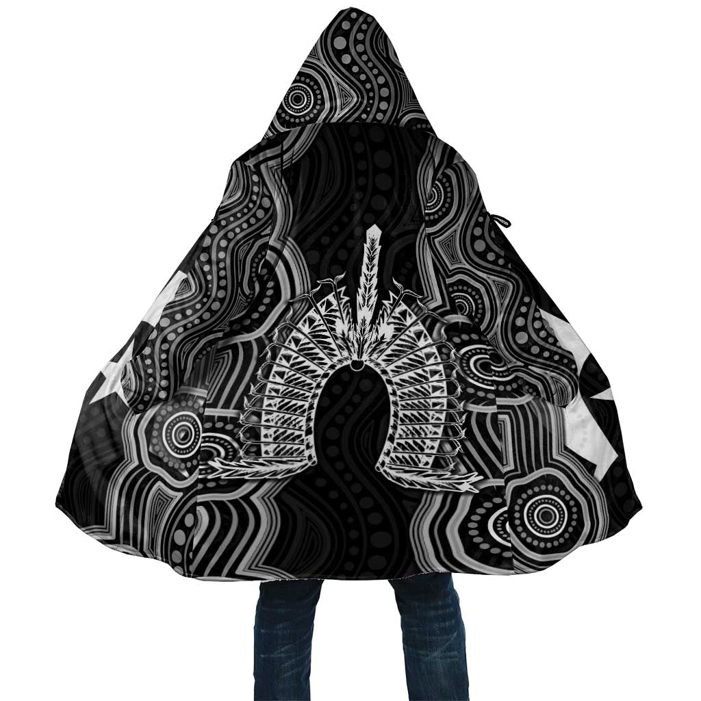 Torres Strait Islander Cloak Flag Feather Headdress Indigenous Dotwork Tribal Art
