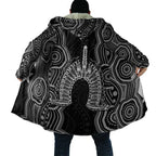 Torres Strait Islander Cloak Flag Feather Headdress Indigenous Dotwork Tribal Art