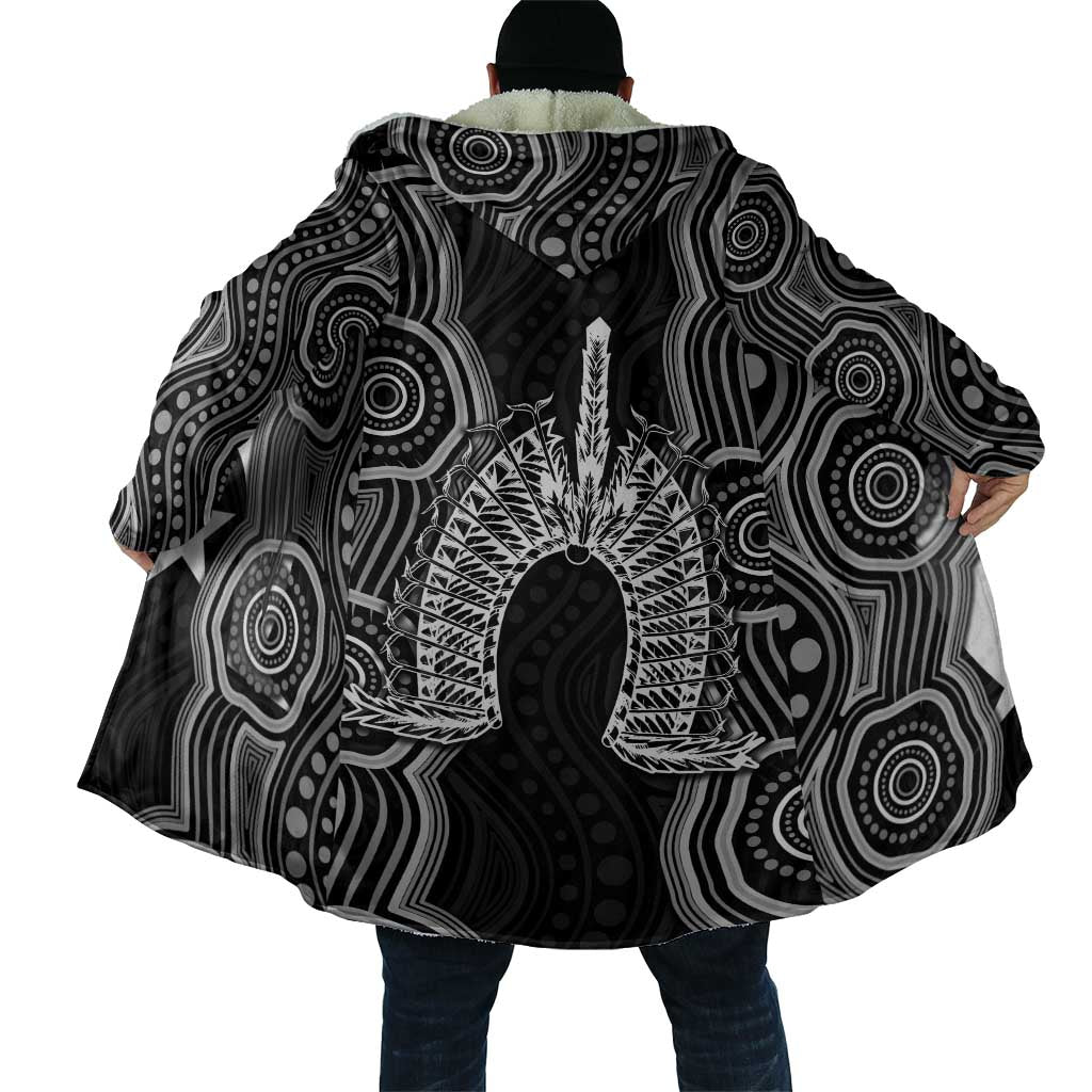 Torres Strait Islander Cloak Flag Feather Headdress Indigenous Dotwork Tribal Art