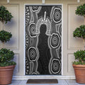 Torres Strait Islander Door Cover Flag Feather Headdress Indigenous Dotwork Tribal Art