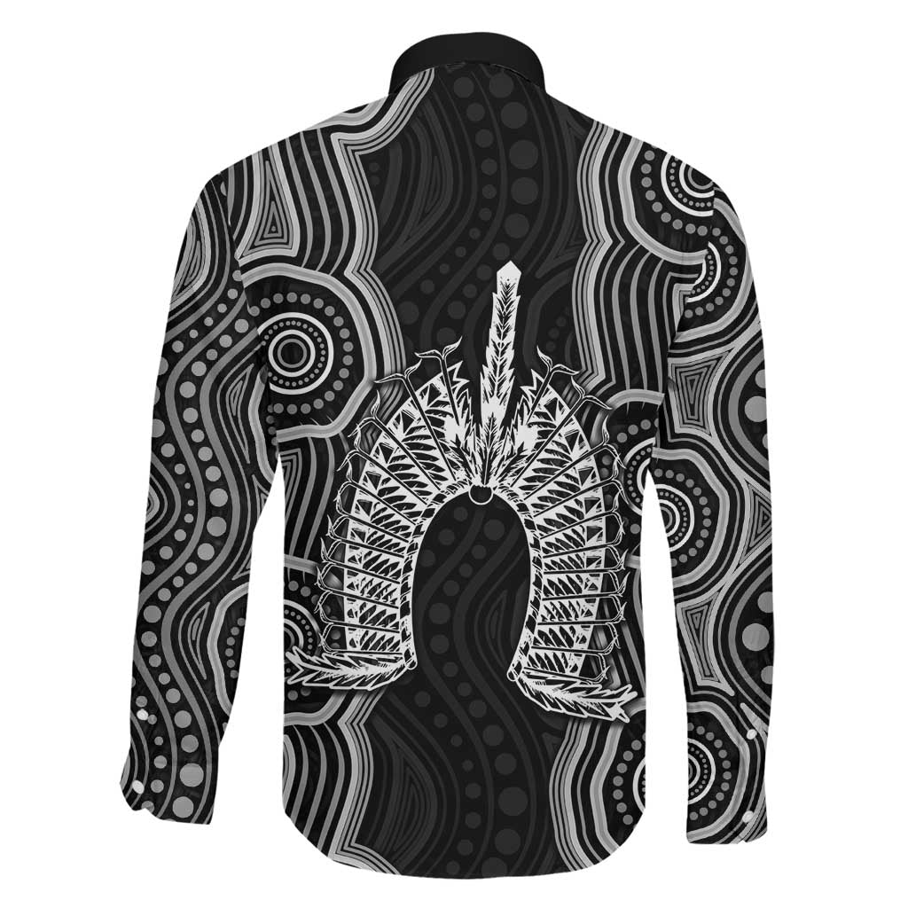 Torres Strait Islander Family Matching Puletasi and Hawaiian Shirt Flag Feather Headdress Indigenous Dotwork Tribal Art