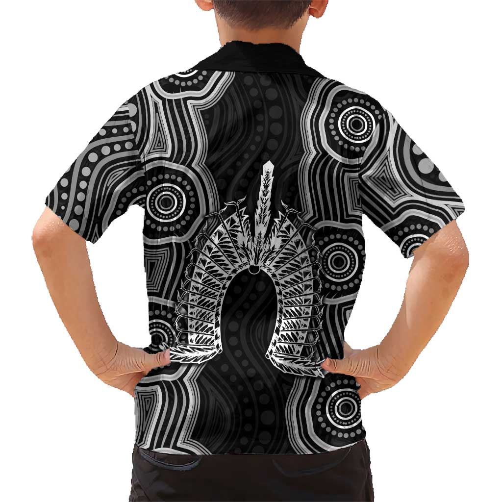 Torres Strait Islander Family Matching Tank Maxi Dress and Hawaiian Shirt Flag Feather Headdress Indigenous Dotwork Tribal Art