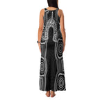 Torres Strait Islander Family Matching Tank Maxi Dress and Hawaiian Shirt Flag Feather Headdress Indigenous Dotwork Tribal Art