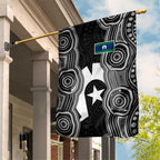 Torres Strait Islander Garden Flag Flag Feather Headdress Indigenous Dotwork Tribal Art