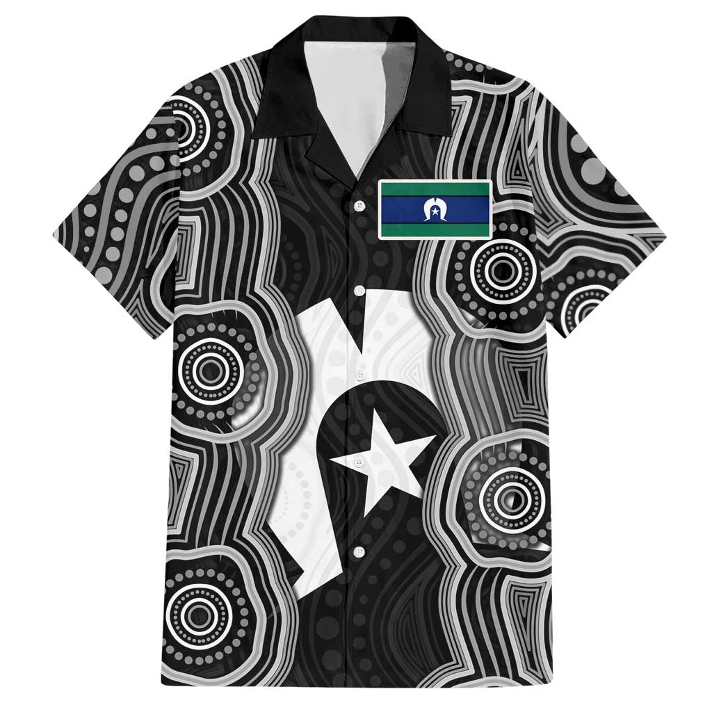 Torres Strait Islander Hawaiian Shirt Flag Feather Headdress Indigenous Dotwork Tribal Art