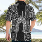 Torres Strait Islander Hawaiian Shirt Flag Feather Headdress Indigenous Dotwork Tribal Art