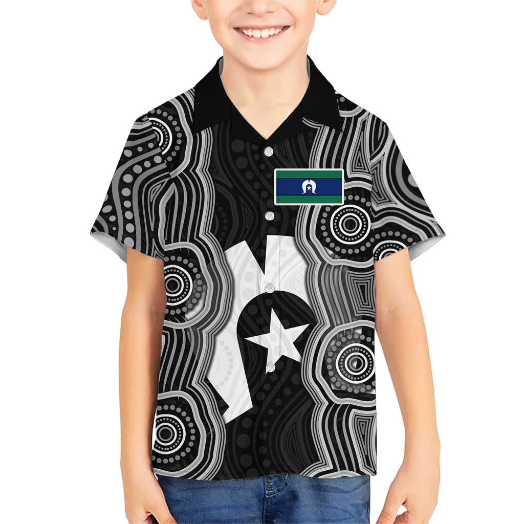 Torres Strait Islander Hawaiian Shirt Flag Feather Headdress Indigenous Dotwork Tribal Art
