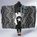 Torres Strait Islander Hooded Blanket Flag Feather Headdress Indigenous Dotwork Tribal Art