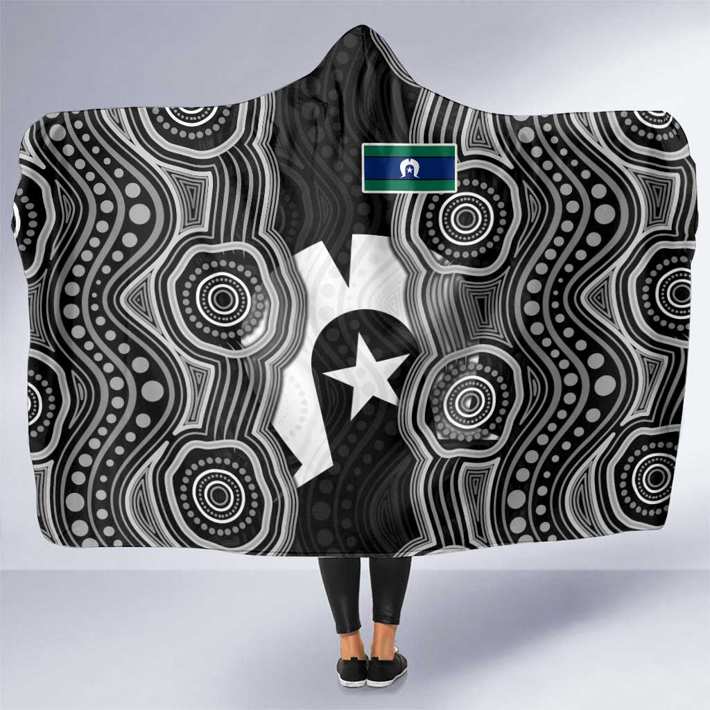 Torres Strait Islander Hooded Blanket Flag Feather Headdress Indigenous Dotwork Tribal Art