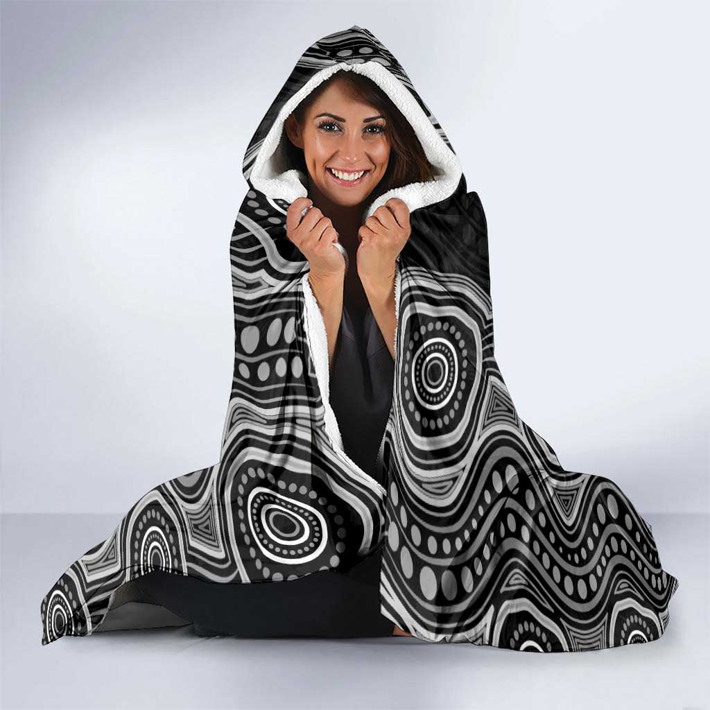 Torres Strait Islander Hooded Blanket Flag Feather Headdress Indigenous Dotwork Tribal Art