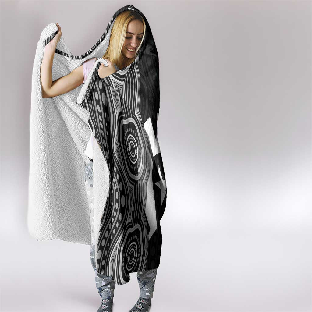 Torres Strait Islander Hooded Blanket Flag Feather Headdress Indigenous Dotwork Tribal Art