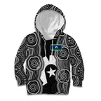 Torres Strait Islander Kid Hoodie Flag Feather Headdress Indigenous Dotwork Tribal Art